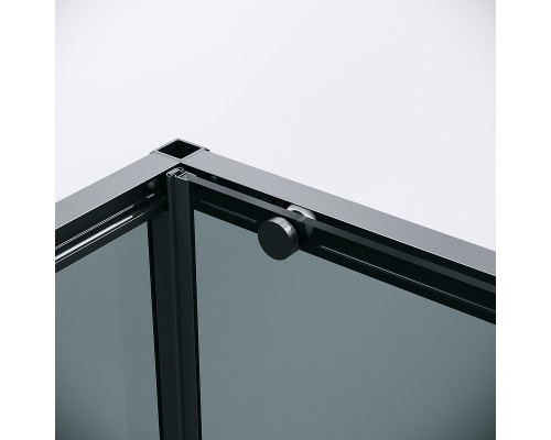 Душевая стенка Grossman Galaxy 90 200.K33.01.90.21.10 профиль Черный матовый стекло тонированное