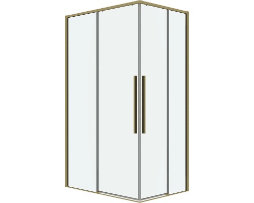Душевой уголок Grossman Galaxy 90х70 300.K33.01.9070.32.00 профиль Золото сатин стекло прозрачное