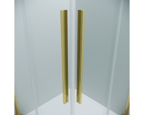 Душевой уголок Grossman Galaxy 90х70 300.K33.01.9070.32.00 профиль Золото сатин стекло прозрачное