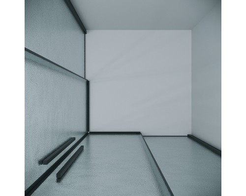 Душевой уголок Grossman Galaxy 80х80 300.K33.01.8080.21.02 профиль Черный матовый стекло шиншилла