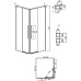 Душевой уголок Grossman Galaxy 80х80 300.K33.01.8080.21.02 профиль Черный матовый стекло шиншилла