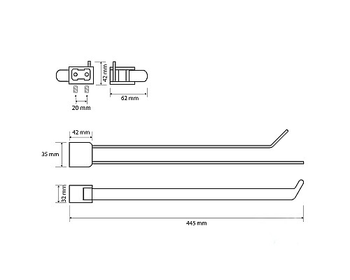 Полотенцедержатель Bemeta Organic Black 167004100 Черный матовый