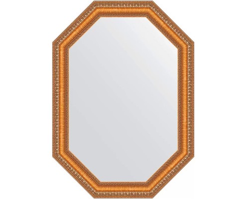 Зеркало Evoform Octagon 56х71 BY 7046 в багетной раме - Золотые бусы на бронзе 60 мм