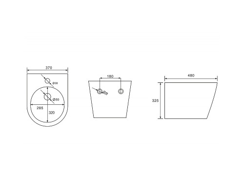 Биде Abber Bequem AC1151MW подвесное Белое матовое