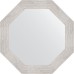 Зеркало Evoform Octagon 57х57 в багетной раме - Серебряный дождь 70 мм