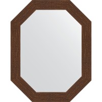 Зеркало Evoform Octagon 57x72 BY 7090 в багетной раме - Мозаика античная медь 70 мм
