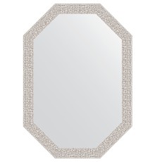Зеркало Evoform Octagon 48x68 в багетной раме - Мозаика хром 46 мм
