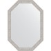 Зеркало Evoform Octagon 48x68 BY 7009 в багетной раме - Волна алюминий 46 мм