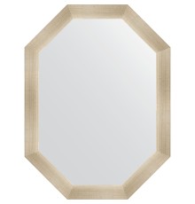 Зеркало Evoform Octagon 60x80 в багетной раме - Травленое серебро 59 мм