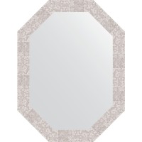 Зеркало Evoform Octagon 62x82 в багетной раме - Соты алюминий 70 мм