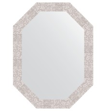Зеркало Evoform Octagon 62x82 в багетной раме - Соты алюминий 70 мм