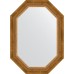Зеркало Evoform Octagon 53x73 BY 7113 в багетной раме - Состаренная бронза с плетением 70 мм