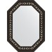 Зеркало Evoform Octagon 54x74 BY 7137 в багетной раме - Черный ардеко 81 мм
