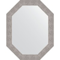 Зеркало Evoform Octagon 76x96 в багетной раме - Чеканка серебряная 90 мм