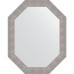 Зеркало Evoform Octagon 76x96 в багетной раме - Чеканка серебряная 90 мм