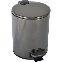 Ведро для мусора Boheme Uno 10426-SGM Оружейная сталь глянцевая