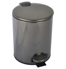 Ведро для мусора Boheme Uno 10426-SGM Оружейная сталь глянцевая