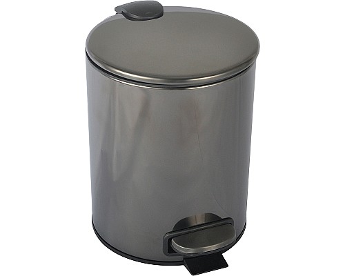 Ведро для мусора Boheme Uno 10426-SGM Оружейная сталь глянцевая