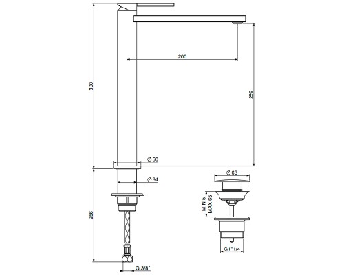 Смеситель для раковины Gattoni Color 8048/80C0 Хром