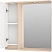 Зеркало со шкафом Brevita Balaton 80 L BAL-04080-03-01Л с подсветкой Белое матовое Бежевое матовое