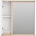 Зеркало со шкафом Brevita Balaton 80 L BAL-04080-03-01Л с подсветкой Белое матовое Бежевое матовое