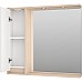 Зеркало со шкафом Brevita Balaton 90 L BAL-04090-03-01Л с подсветкой Белое матовое Бежевое матовое