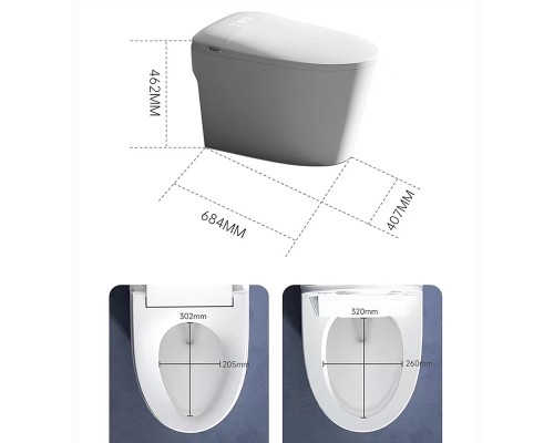 Унитаз биде SantiLine SL-5036 приставной с сиденьем Микролифт