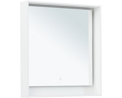 Зеркало Aquanet Милан 80 306384 с подсветкой Белый глянец с сенсорным выключателем