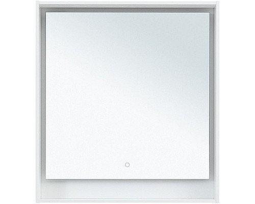 Зеркало Aquanet Милан 80 306384 с подсветкой Белый глянец с сенсорным выключателем