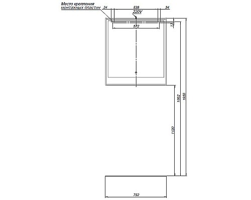Зеркало Aquanet Милан 80 306384 с подсветкой Белый глянец с сенсорным выключателем