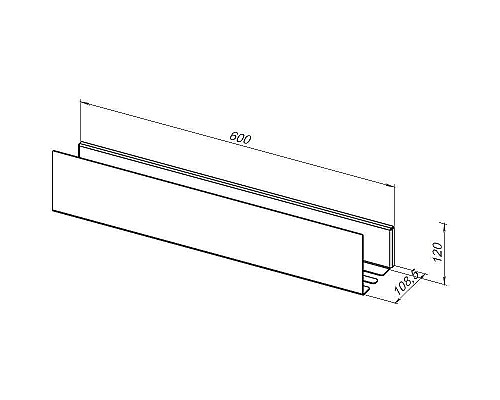 Металлическая полка Aquanet Магнум 60 334111 Сталь браш