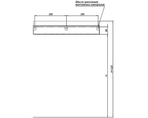 Металлическая полка Aquanet Магнум 60 334111 Сталь браш