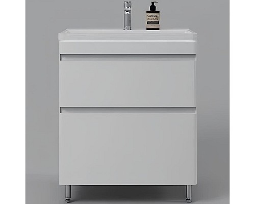 Тумба под раковину Style Line Атлантика 70 Люкс Plus СС-00002342 Белая матовая антискрейтч