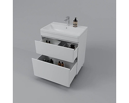 Тумба под раковину Style Line Атлантика 70 Люкс Plus СС-00002342 Белая матовая антискрейтч