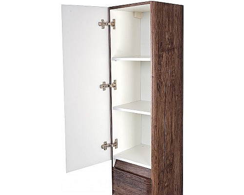 Шкаф пенал Style Line Атлантика 35 L Люкс Plus СС-00002222 с бельевой корзиной Старое дерево