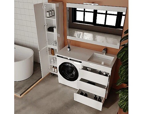 Тумба под раковину Style Line Даллас Леон 120 Люкс Plus СС-00002439 Белая