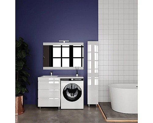 Тумба под раковину Style Line Даллас Леон 120 Люкс Plus СС-00002439 Белая