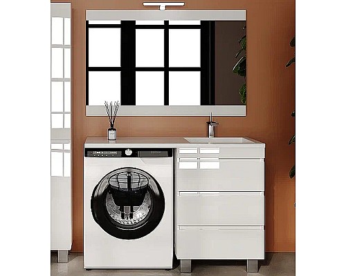 Тумба под раковину Style Line Даллас Леон 120 Люкс Plus СС-00002439 Белая