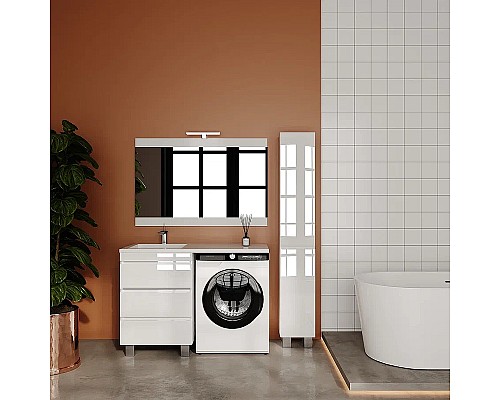 Тумба под раковину Style Line Даллас Леон 120 Люкс Plus СС-00002439 Белая