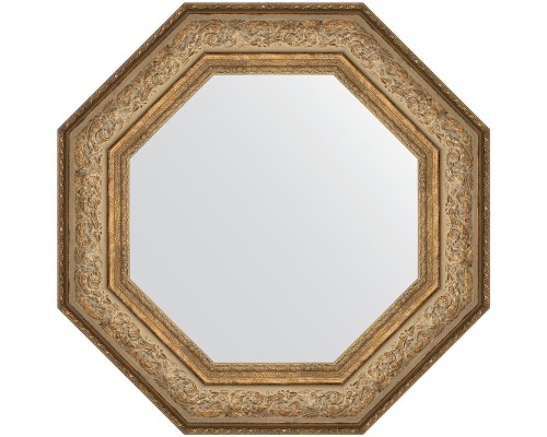 Зеркало Evoform Octagon 65x65 в багетной раме - Виньетка античная бронза 109 мм