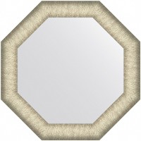 Зеркало Evoform Octagon 50x50 BY 7421 в багетной раме - Брашированное серебро 59 мм