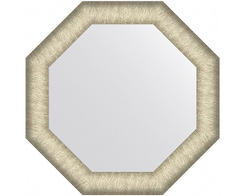 Зеркало Evoform Octagon 50x50 BY 7421 в багетной раме - Брашированное серебро 59 мм