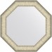 Зеркало Evoform Octagon 50x50 BY 7421 в багетной раме - Брашированное серебро 59 мм