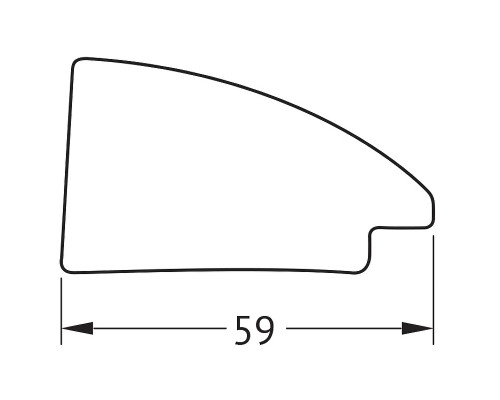 Зеркало Evoform Octagon 50x50 BY 7421 в багетной раме - Брашированное серебро 59 мм