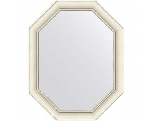 Зеркало Evoform Octagon 71x56 BY 7434 в багетной раме - Белый с серебром 60 мм