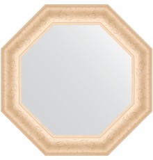 Зеркало Evoform Octagon 60х60 в багетной раме - Старый гипс 82 мм
