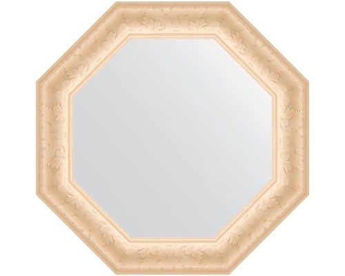 Зеркало Evoform Octagon 60х60 в багетной раме - Старый гипс 82 мм