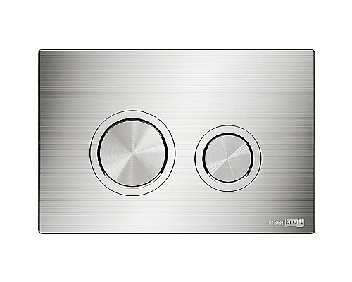 Инсталляция WasserKRAFT Salm 27TLT.010.ME.WH.BN01 для унитаза Белое стекло с клавишей смыва Никель