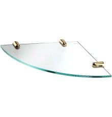 Стеклянная полка WasserKRAFT K-533PG угловая Золото глянцевое