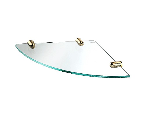 Стеклянная полка WasserKRAFT K-533PG угловая Золото глянцевое